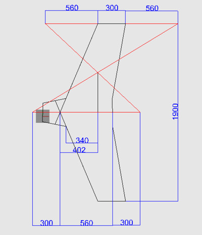 FPV BigNuri, Maße für 1900mm Spannweite