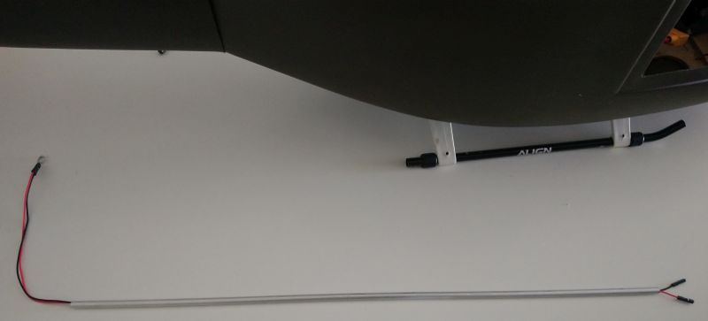 193 Kabel für Heck-LED durch 6mm Alu-Rohr...(193)