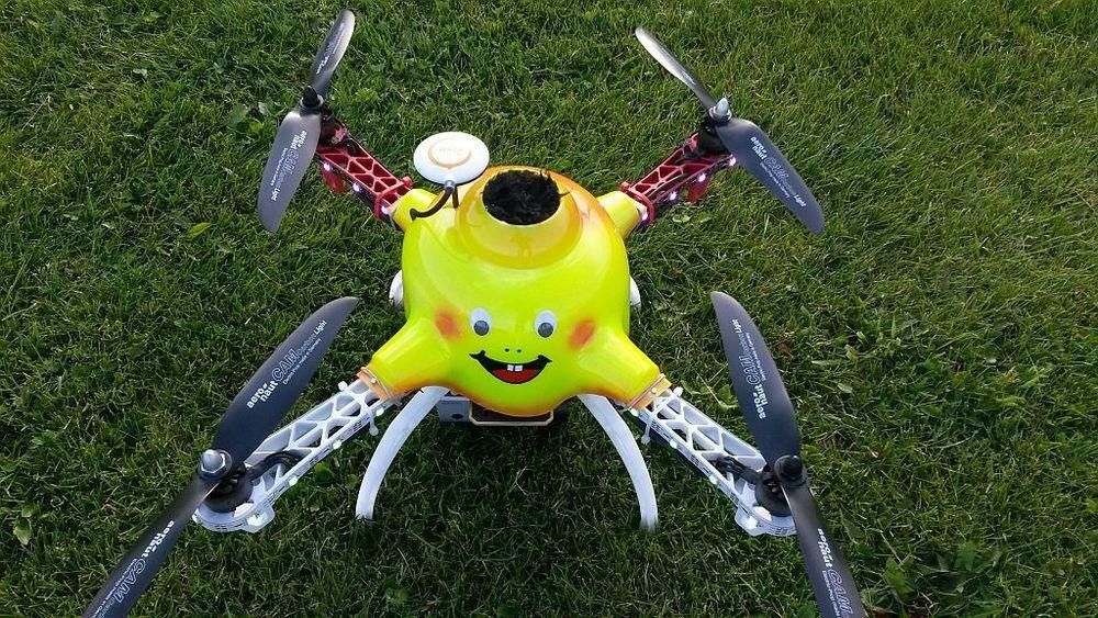 DJI Flamewheel F450 mit Aeronautpropellern, Beleuchtung, Haube und Kameragimbal 3