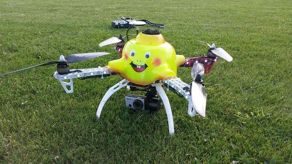 DJI Flamewheel F450 mit Aeronautpropellern, Beleuchtung, Haube und Kameragimbal 2