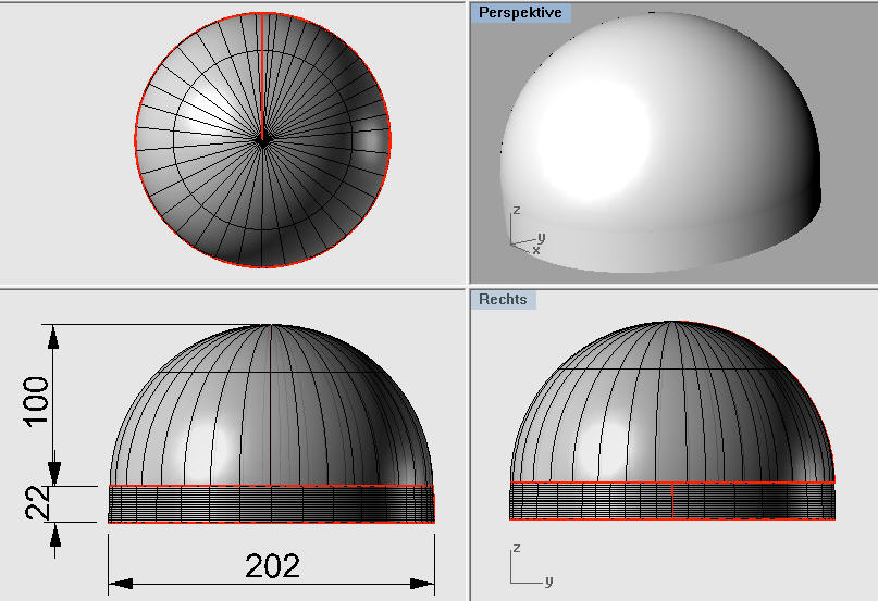 Haube für Multicopter D 202mm