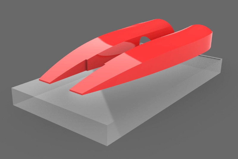 Beide Modellhälften von Block lösen