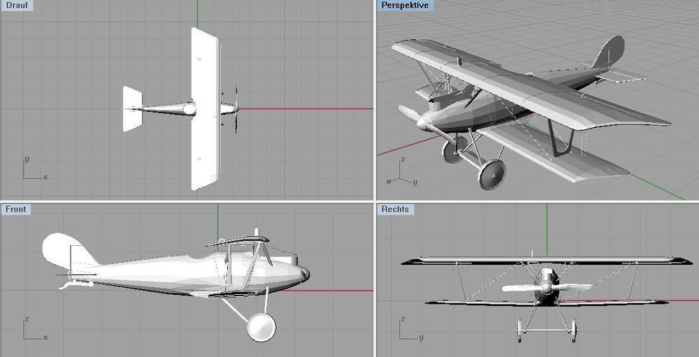 4 Ansichten der 3D-Vorlage