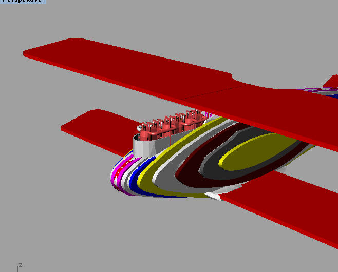 Motor abgespeckt, scaliert und eingebaut (virtuell :-)