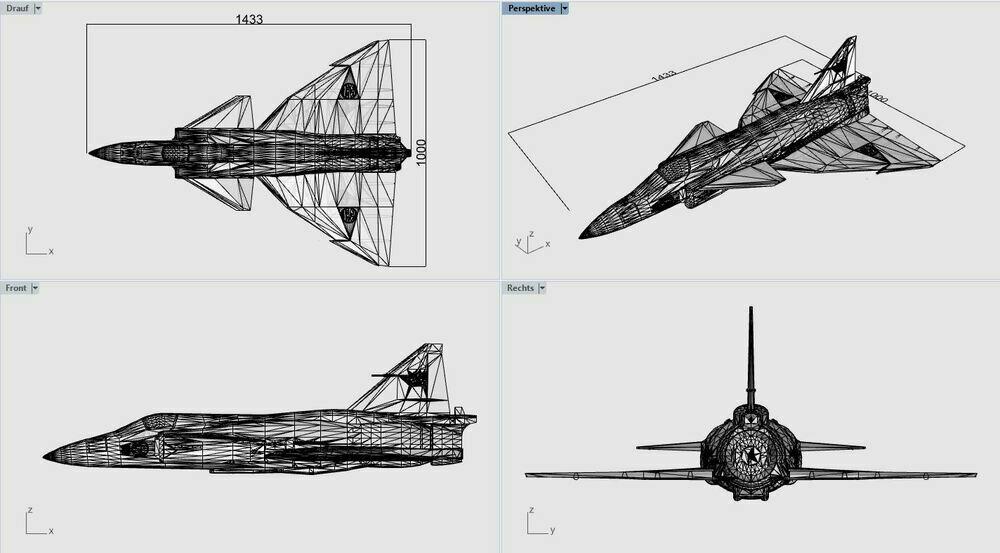 Saab Viggen 1000mm Spannweite
